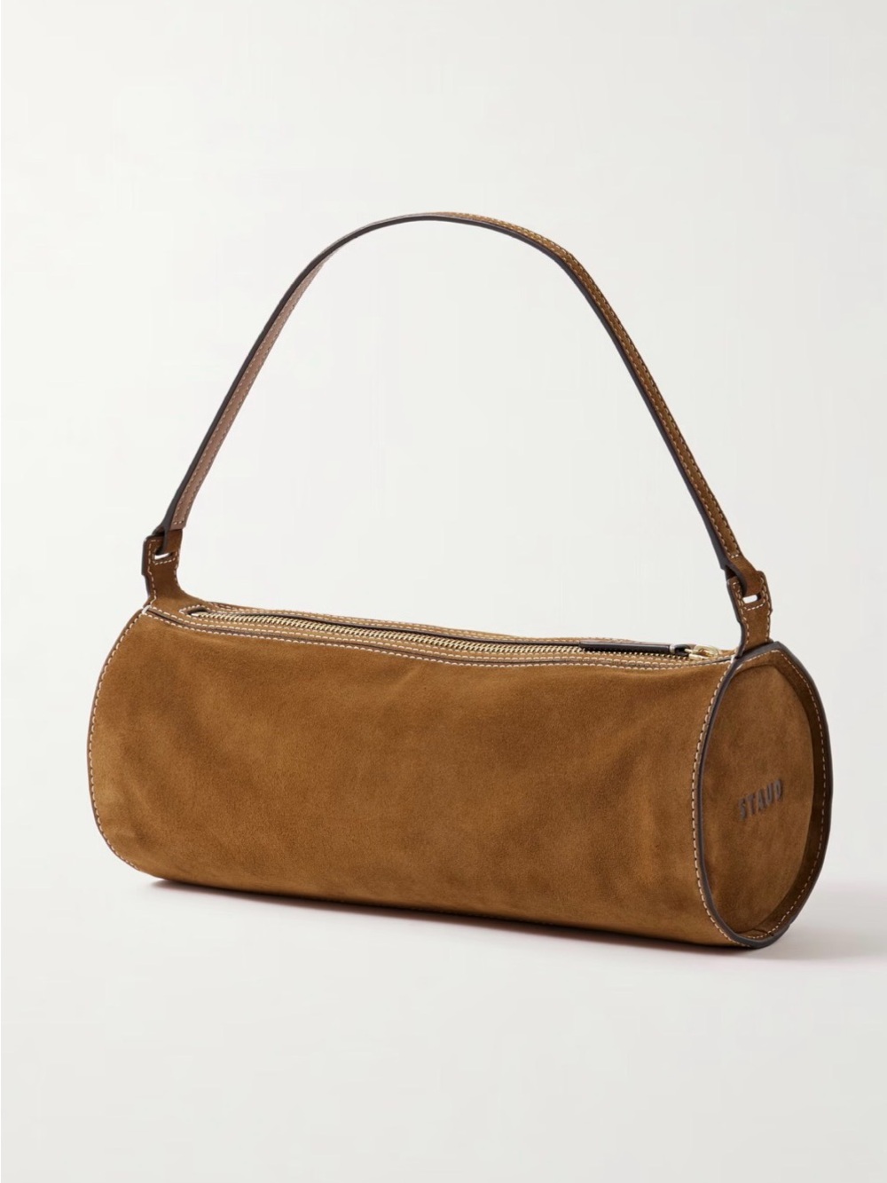 NWT STAUD Mini Taru Suede Shoulder Bag in Tan
